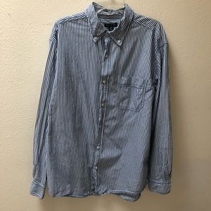 Blue and White Stripe - George Men’s Button Up